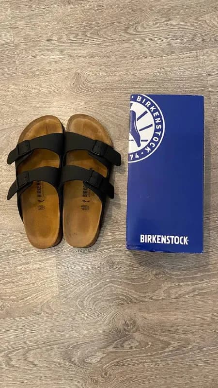 Birkenstock Arizona birko-flor, черные, 45EU узкие, носил несколько дней дома. Износа 0, минимальные — Ереван — 65 ֏