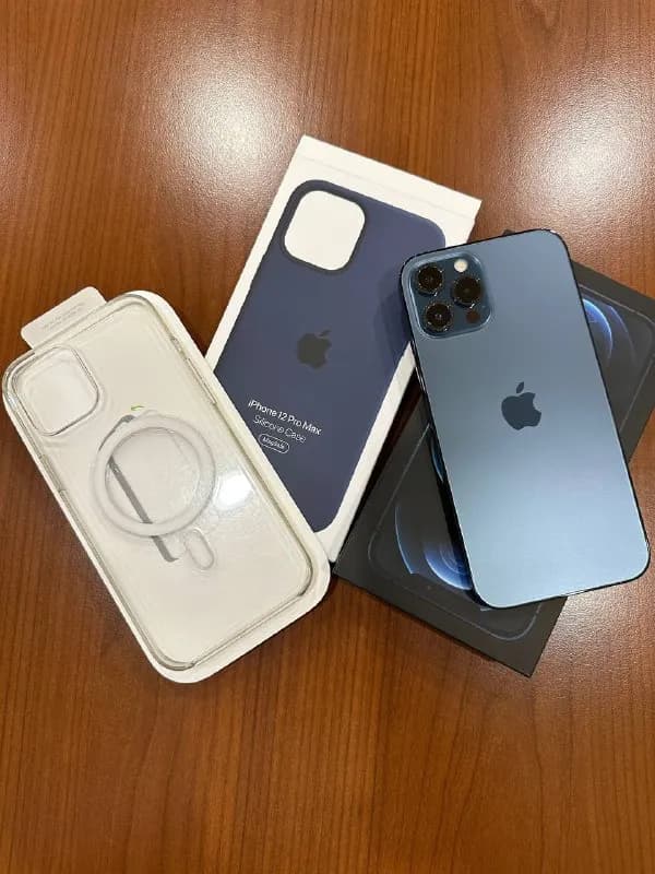 iPhone 12 Pro Max 128 GB, Pacific Blue в идеальном состоянии, батарейка 87%, в заводской упаковке, — Ереван — 220 ֏