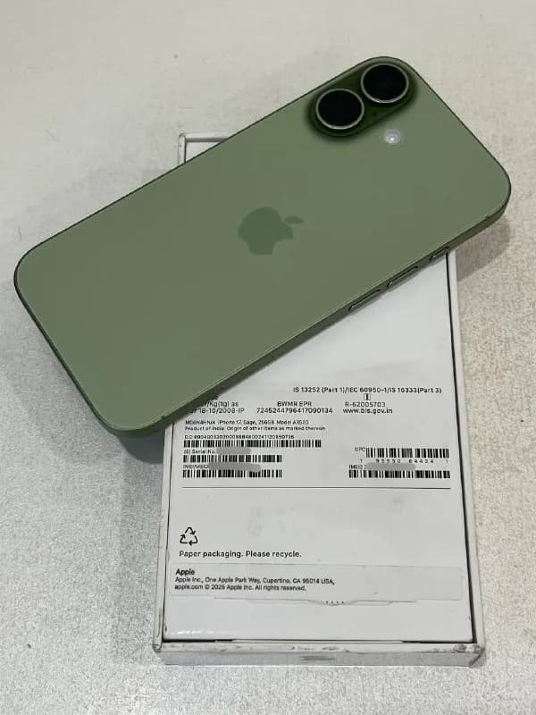 iPhone 17 Sage 256gb, сим+eSim, телефон в отличном состоянии, без вскрытий и без ремонтов, ёмкость а — Тбилиси — 2 100 ₾