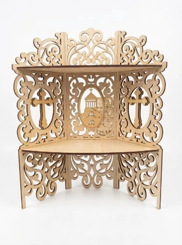 Medium tabletop shelf for icons with a church. — Батуми — 75 ₾