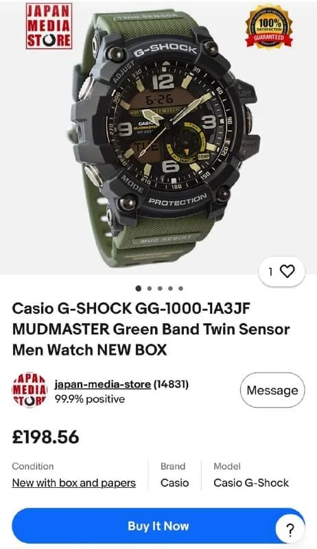 G-SHOCK MUDMASTER ткоробки нет инструкция есть .400 лари .торг уместен — Батуми — 400 ₾