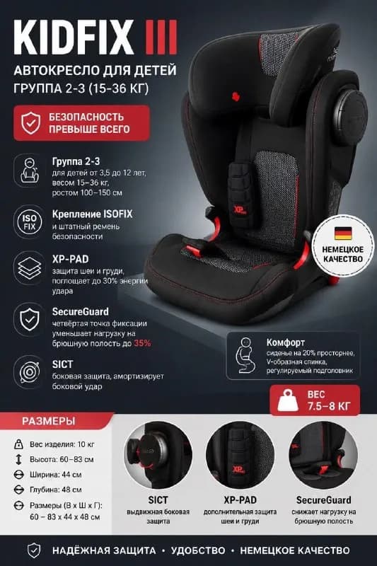 Britax Römer Kidfix, для детей от 3,5 до 12 лет. — Тбилиси — 850 ₾