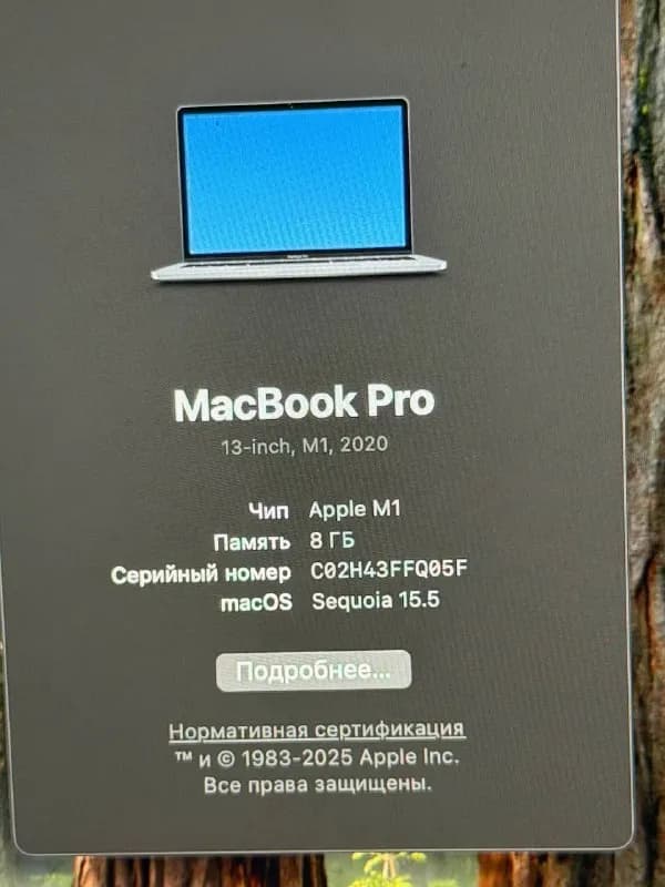 MacBook Pro M1 с памятью 8/256 ГБ, Touch ID, Touch Bar. Удобный мак для работы, учёбы и повседневног — Батуми — 1 600 ₾