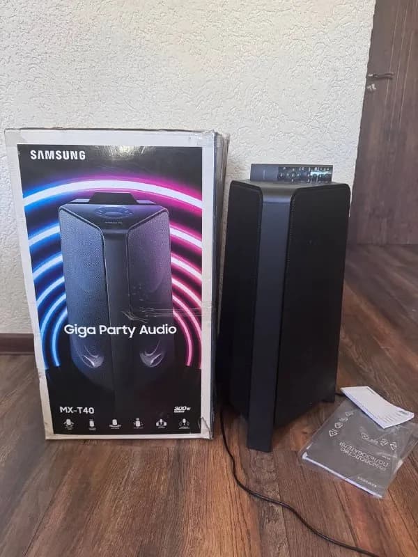 Samsung Giga Party Audio Модель MX-T40 300Вт чистого красивого звука, состояние новой, полный компле — Тбилиси — 530 ₾