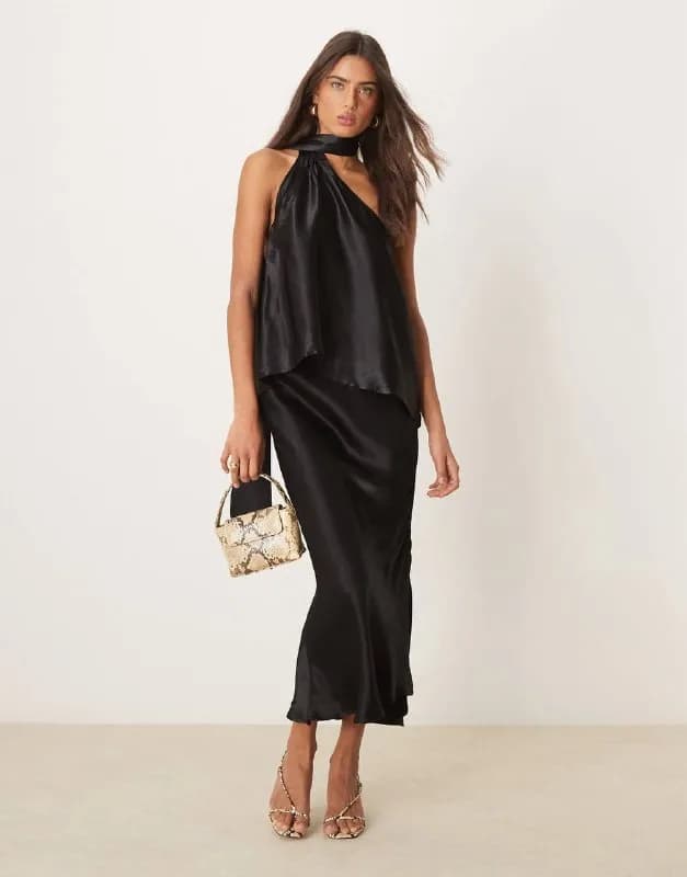 ASOS DESIGN комплект: сатиновая миди-юбка + топ — Тбилиси — 90 ₾