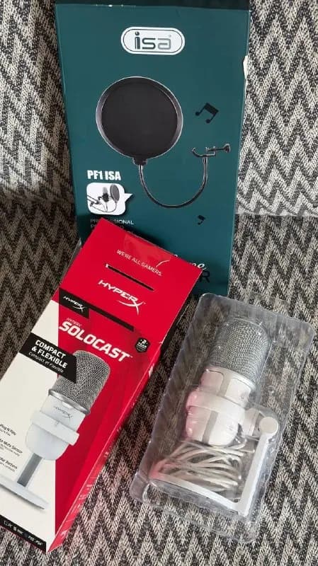 HyperX SoloCast White (в идеальном состоянии) — 140 GEL. (цена в Alta/Zoomer 179 GEL) — Батуми — 140 ₾