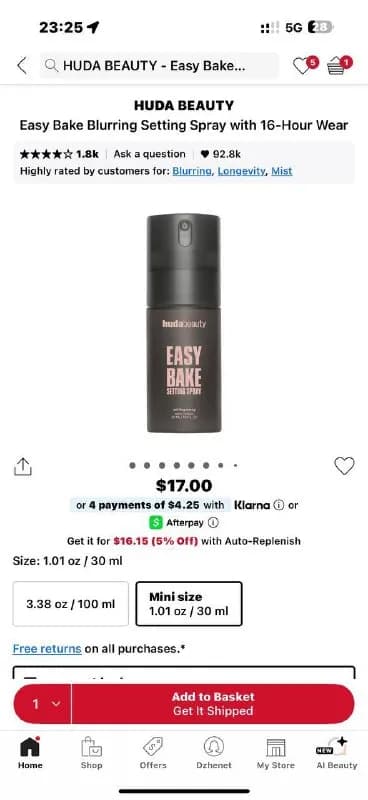 Новый фиксатор для макияжа Huda Beauty — Батуми — 40 ₾