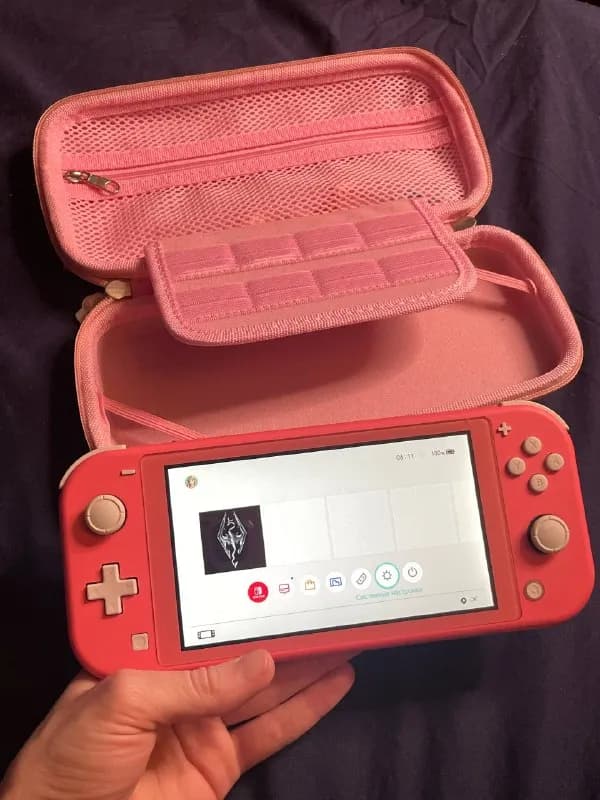 Nintendo Switch Light с чехлом, насадками лапками на джойстики и официальной зарядкой — все в идеаль — Тбилиси — 600 ₾