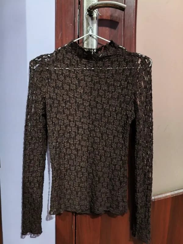 Коричневая ажурная кофта размер M — Батуми — 15 ₾