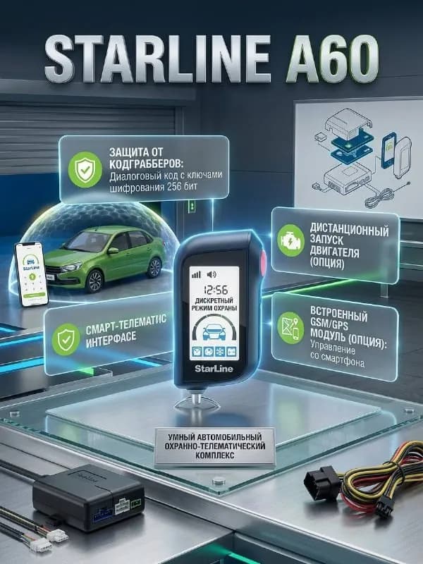 StarLine A60 ECO — автозапуск, защита от угона новая, пишите в лс отвечу на все вопросы — Алматы