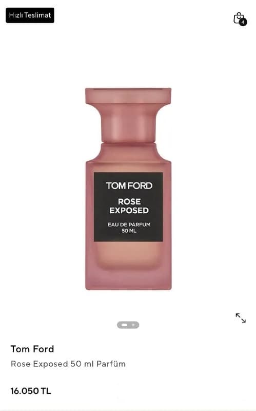Tom ford rose exposed eau de parfüm 50 ml. Новый. Полный. Не использовался. Куплен в Beymen land of — Анталия — 6 000 ₺