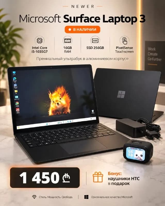 Microsoft Surface Laptop 3 16/256GB — Black — Батуми — 1 450 ₾