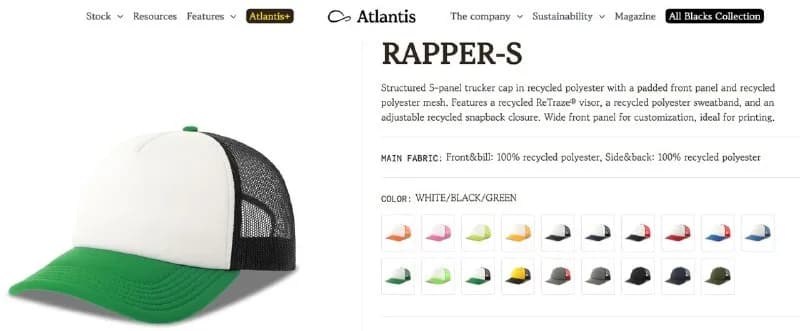 Итальянские бейсболки Atlantis RAPPER-S — Батуми — 30 ₾