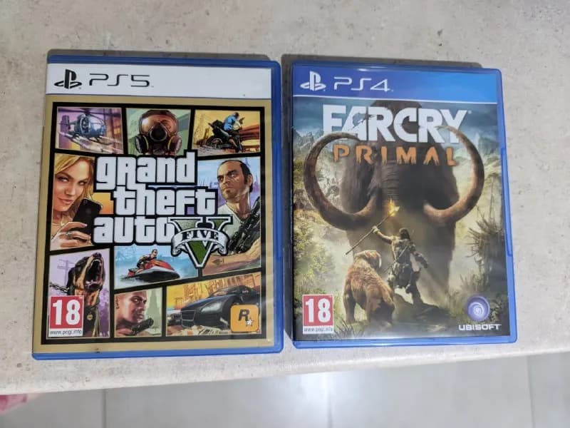 1) Диски для PS5/4 Far cry (15 лари), GTA 5 (35 лари) — Батуми — 15 ₾