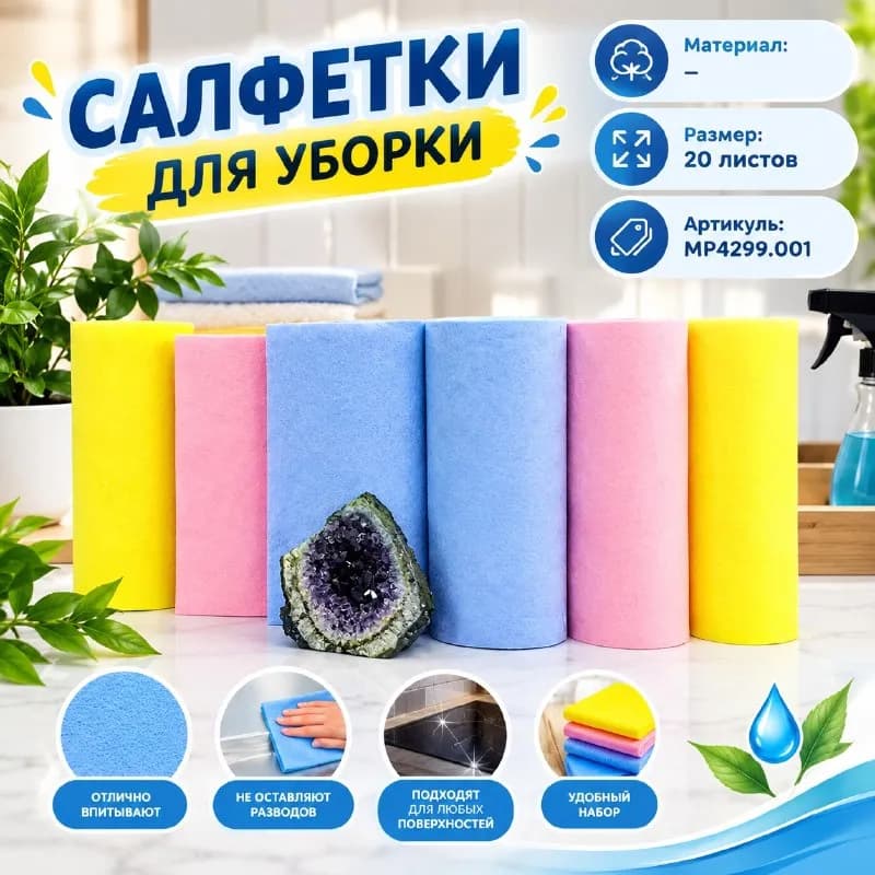 Салфетки для уборки 20 листов — Стамбул — 190 $