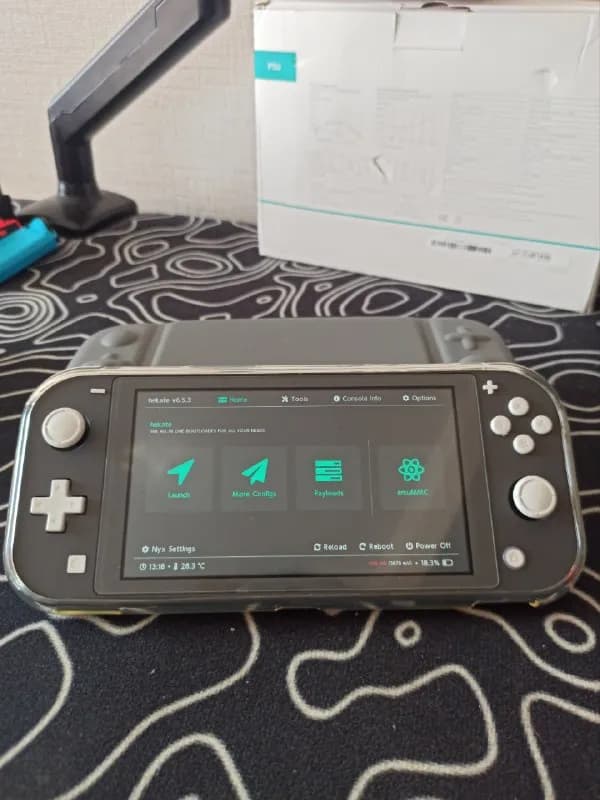 Nintendo Switch Lite, прошитая, в идеальном состоянии. В комплекте зарядка, чехол, кейс и 256 Гб Mic — Тбилиси — 450 ₾