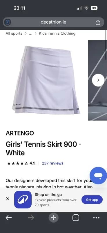 теннисная юбка artengo — Тбилиси — 35 ₾