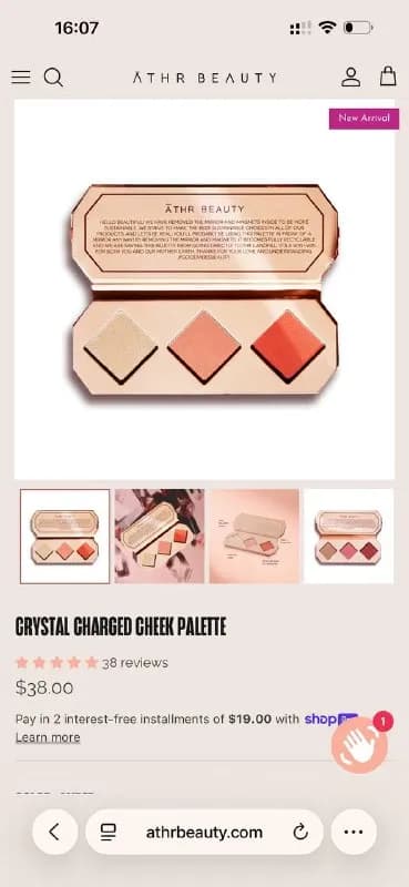 ATHR Beauty палетка и Tarte блеск — Батуми — 115 ₾