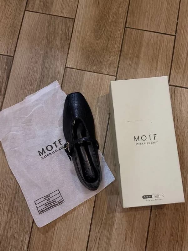 Балетки MOTF р. 38, чёрные с ремешком — Тбилиси — 70 ₾