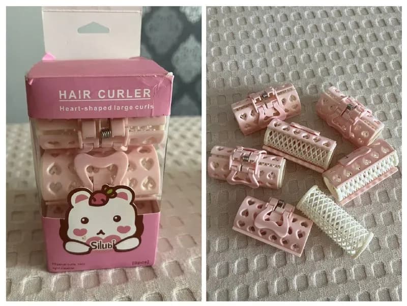 Комплект розовых бигуди-клипс Silubi 6 шт. — Анталия — 150 ₺