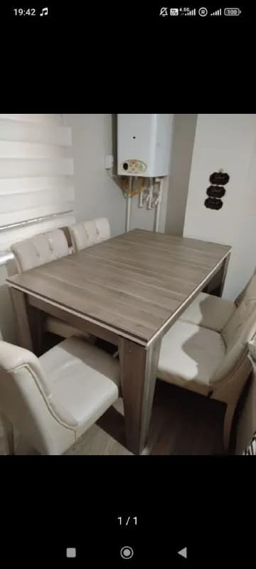 Обеденный раздвижной стол и 5 стульев — Стамбул — 7 000 ₺