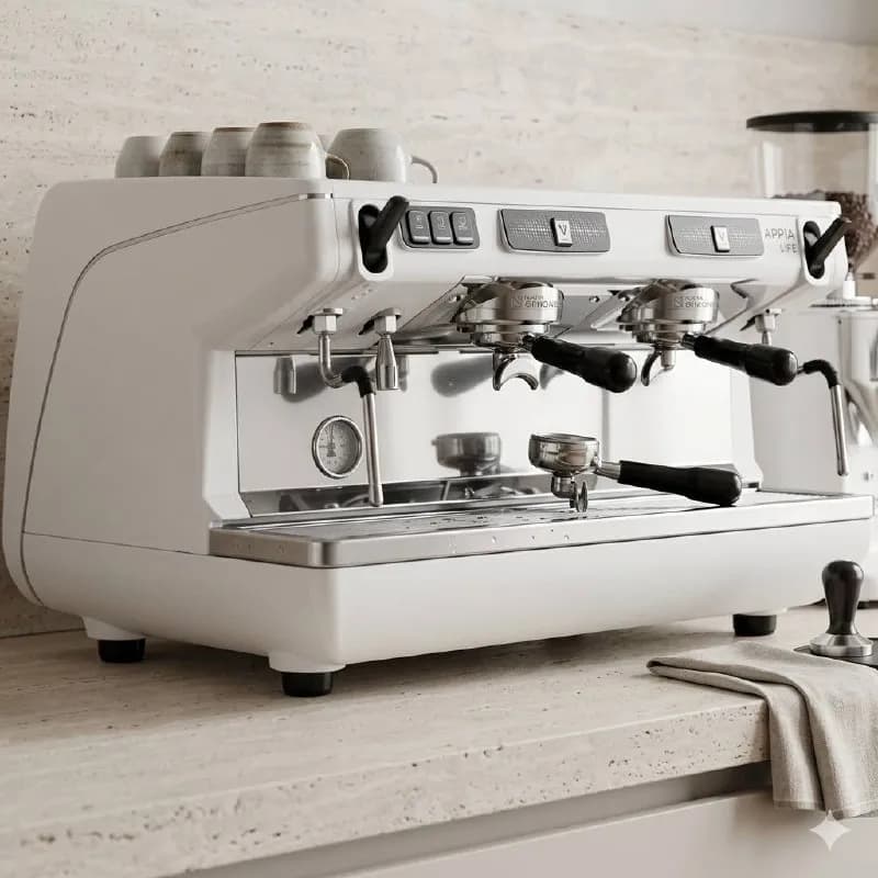 Nuova Simonelli Appia LIFE 2gr S 220V white+high groups+economizer. — Тбилиси — 12 950 ₾