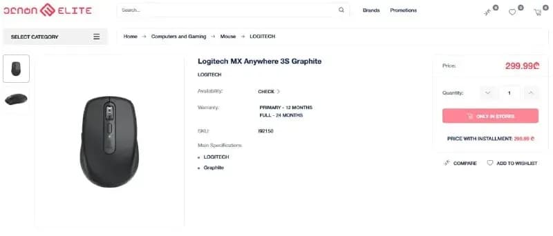 Мышь Logitech MX Anywhere 3S — Батуми — 150 ₾