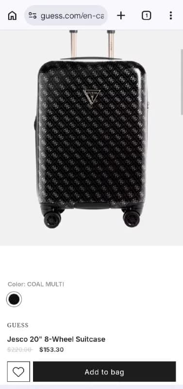 Чемодан Guess Jesco 20 — Батуми — 70 $