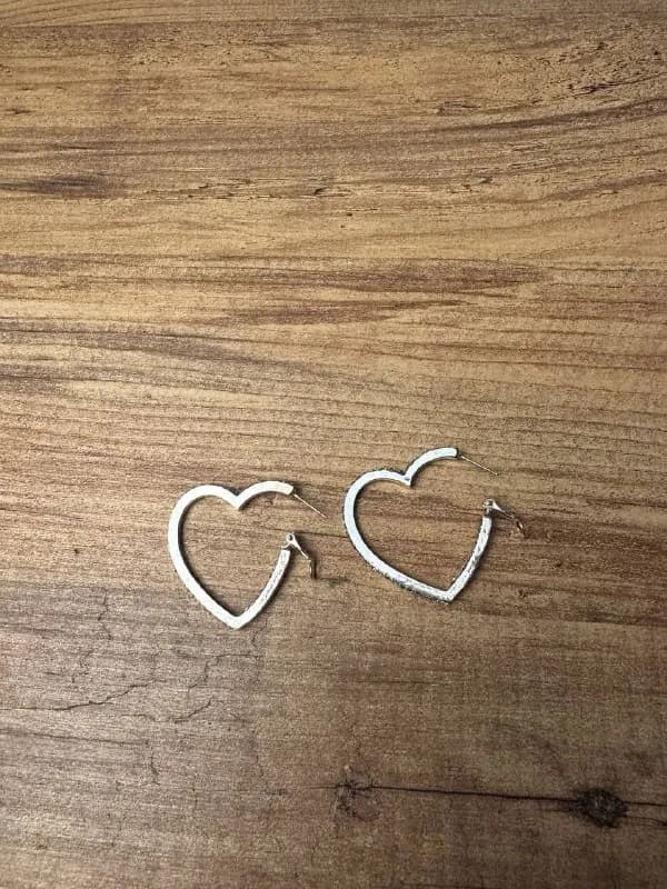 Серги сердечки с кристалликами — Батуми — 5 ₾