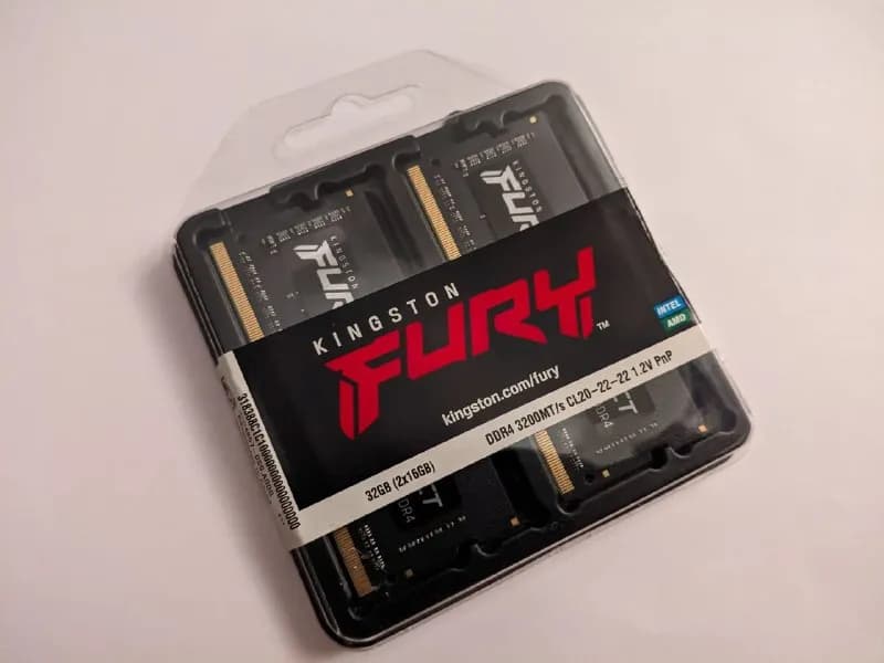DDR4 Kingston Fury 2×16GB в нераскрытой упаковке. Частота 3200, CL 20-22-22. Лежит нетронутым уже по — Батуми — 250 ₾