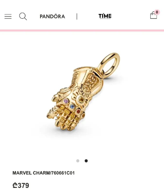 Marvel Charm Pandora — перчатка Таноса / Infinity Gauntlet ✨ — Тбилиси — 150 ₾