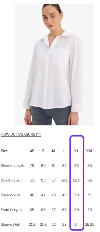 Рубашка Defacto оверсайз белая XL — Батуми — 40 ₾