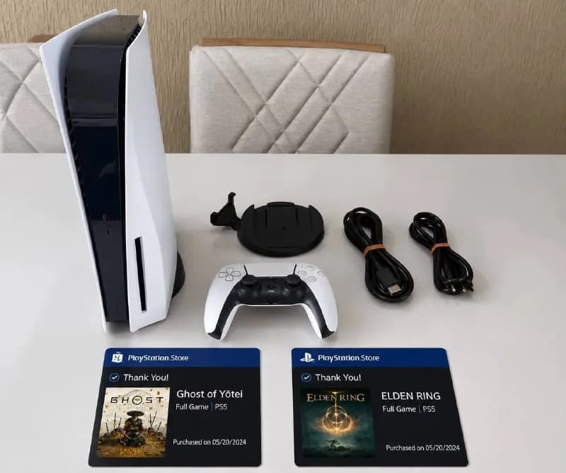 PlayStation 5 с двумя играми с коробкой и документам 1100 лари — Батуми — 1 100 ₾