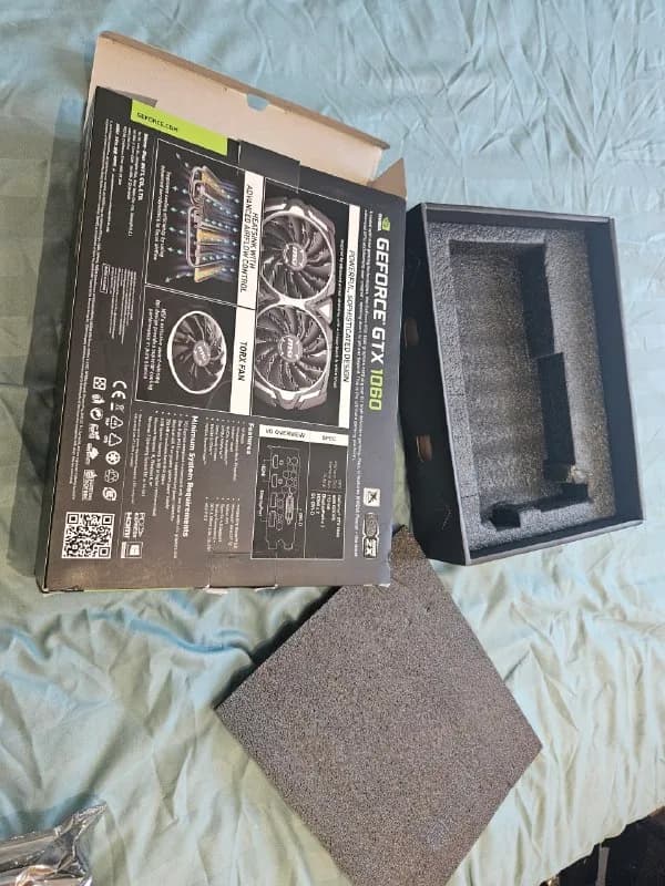msi 1060 6gb armor. В пломбах. Коробка диски наклейки документы все в комплекте 200 лар — Тбилиси — 200 ₾