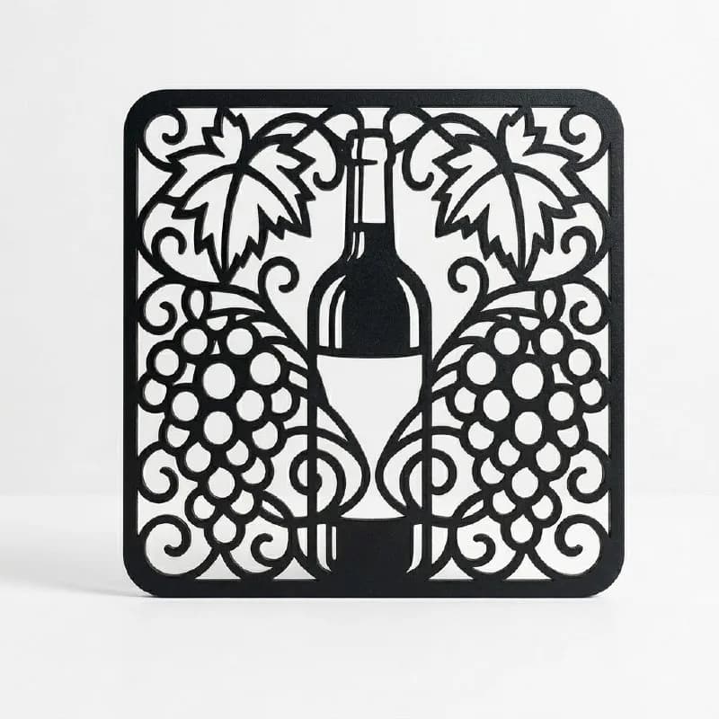 🍷 კედლის დეკორი «ღვინის ბოთლი და ვაზის ლერწი» 🍇 — Батуми