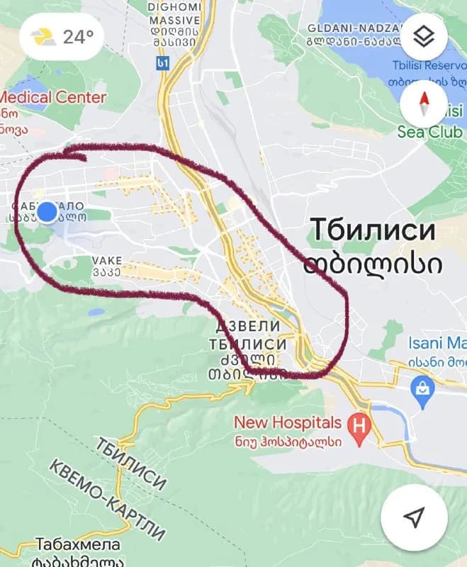 2 months (from May 1 to July 7) in Tbilisi. Looking in the Vake district (in the image). Preferably 70+ sq. m. B — Тбилиси — 1,200 ₾