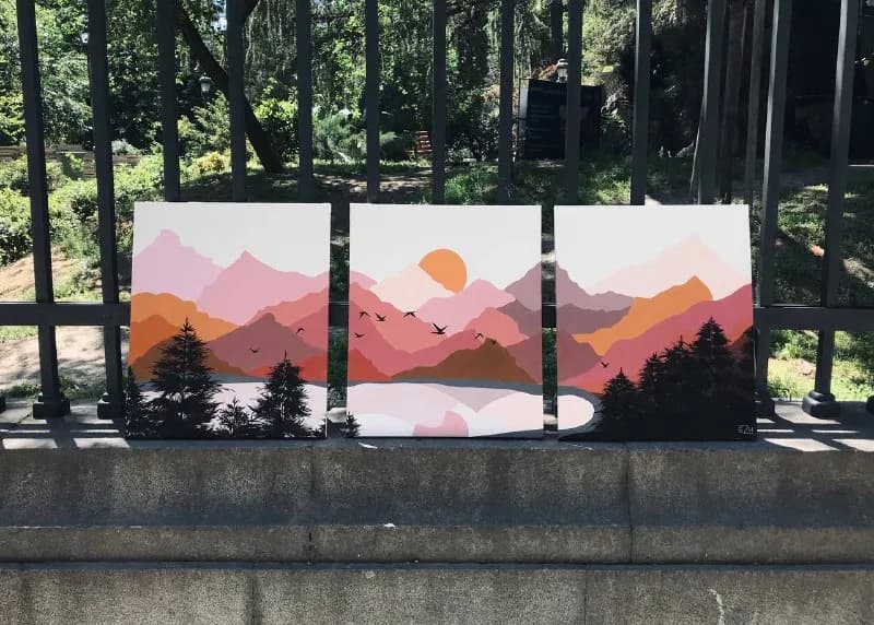 50×60 (3 холста), 150$ — Тбилиси — 150 $
