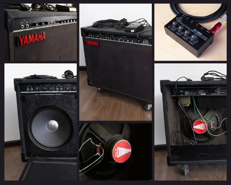 1. Гитарный усилитель 2×12' (Yamaha VX65D (220V) + Marshall PEDL-[телефон] лар — Тбилиси — 800 ₾