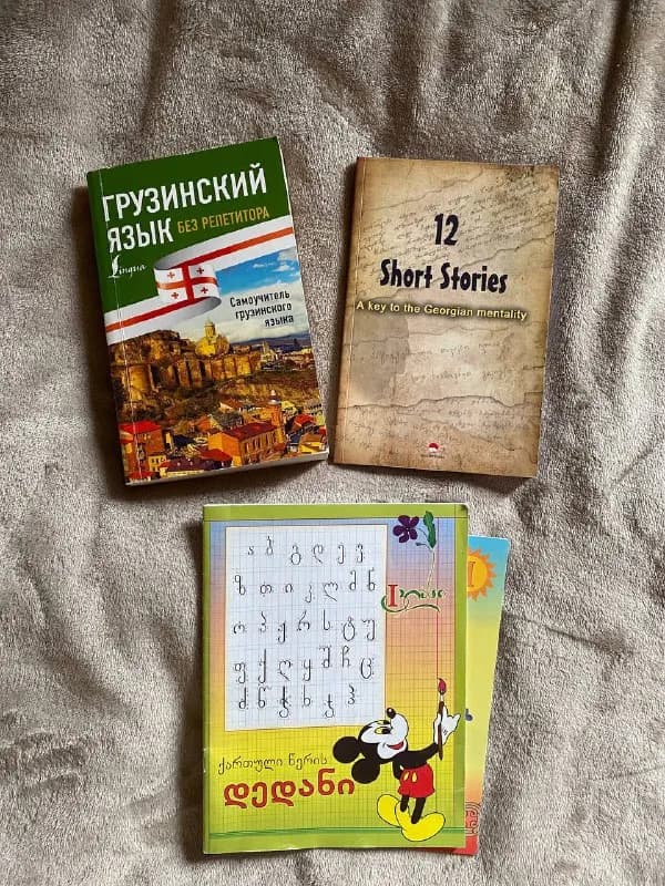 1. Самоучитель Ростовцев-Попель (рекомендован преподавателем грузинского в Грузии) — Тбилиси — 50 ₾