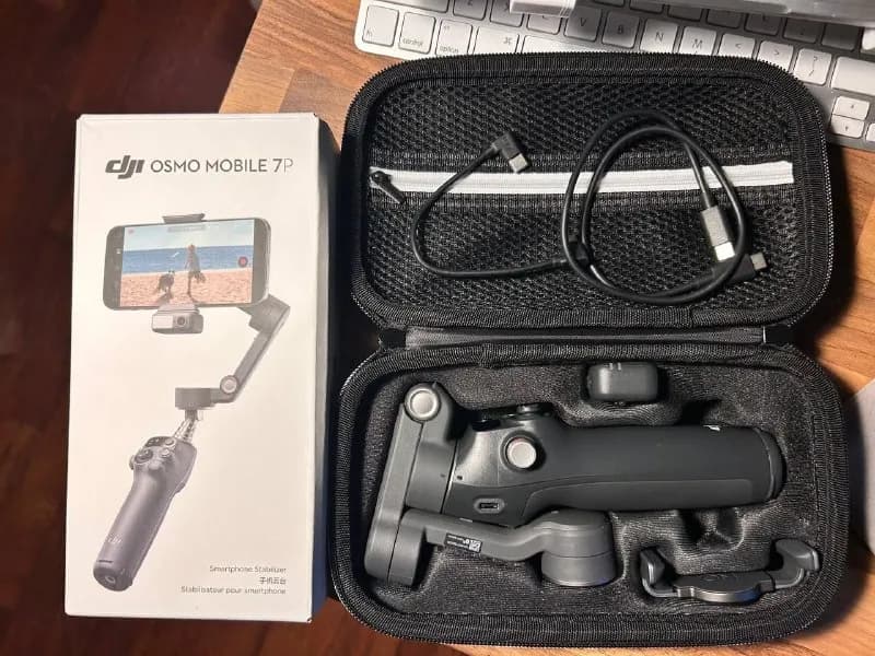 DJI Osmo Mobile 7P. 3в1: Стабилизатор для телефона + Селфи палка + Штатив. Состояние нового, полный — Батуми — 350 ₾