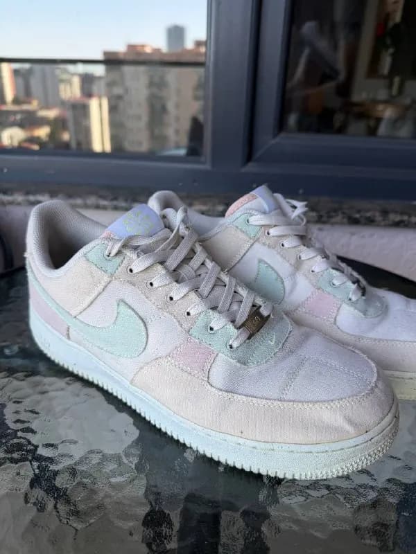 Nike Air Force 1, уникальная модель из льна, размер 44,5, оригинал, покупал в Ханое в найке за 150$ — Батуми — 40 ₾