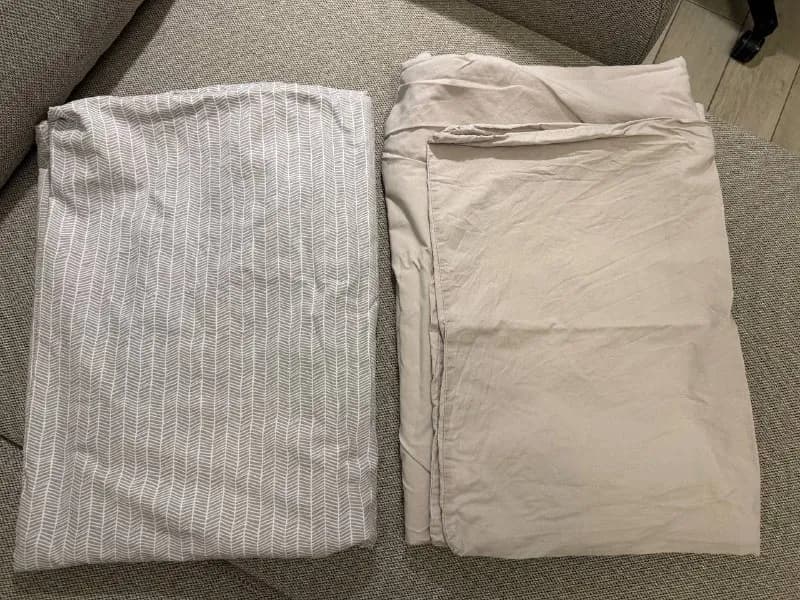2 комплекта спального белья (подушка 50×70 + пододеяльник 155×220) 100% хлопок из jysk — 30лар за ко — Батуми — 30 ₾