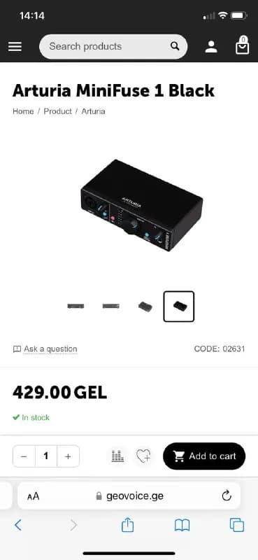 Arturia minifuse 1 — Тбилиси — 260 ₾