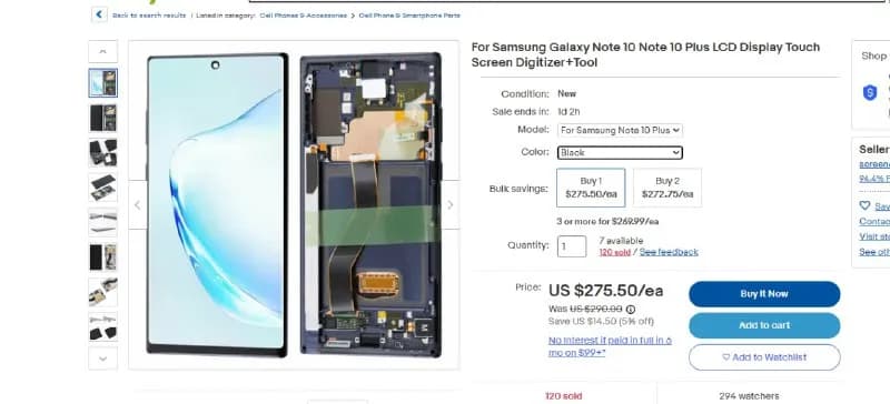 Samsung Note 10+ Телефон не использовался. Цена 950 лари Имеется маленький заводской дефект экрана, — Тбилиси — 950 ₾