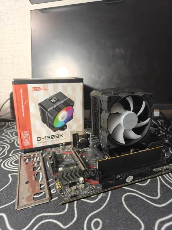 1. Комбо Ryzen 5 7500f + Jginyue b650m-d + 16 gb DDR5 + кулер GScool g-130bk (aRGB и с экраном). 900 — Тбилиси — 900 ₾