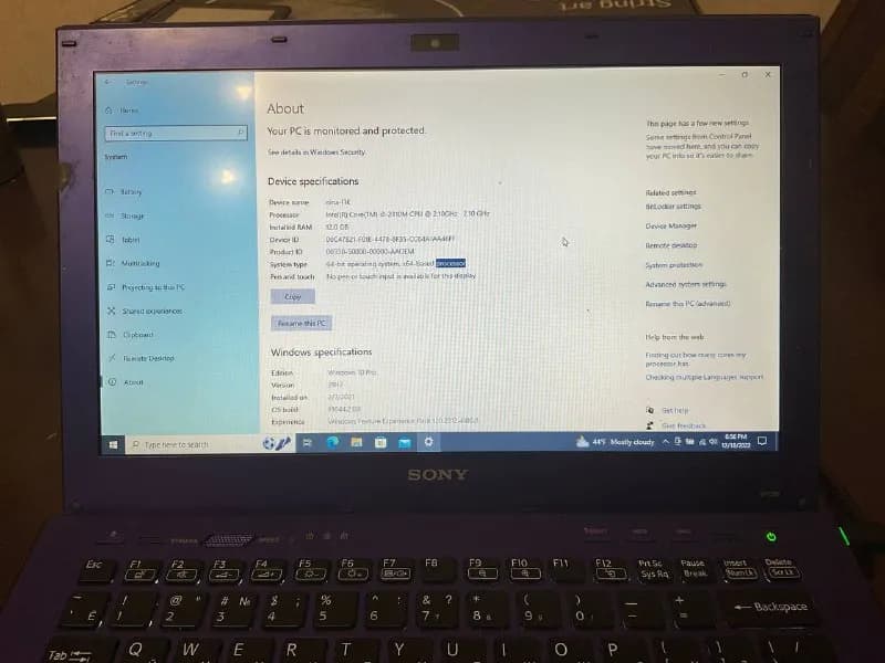 Laptop Sony VAIO SB2L1R. CPU intel core i3 2310M Video Amd Radeon HD 7400M 512 Mb новый SSD Samsung — Тбилиси — 11 ₾