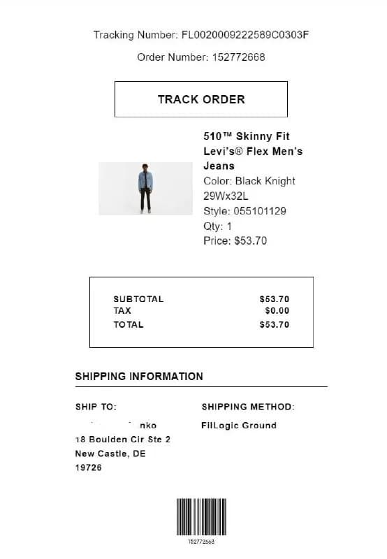 Levi’s. Не подошёл размер 60 лари. — Тбилиси — 60 ₾