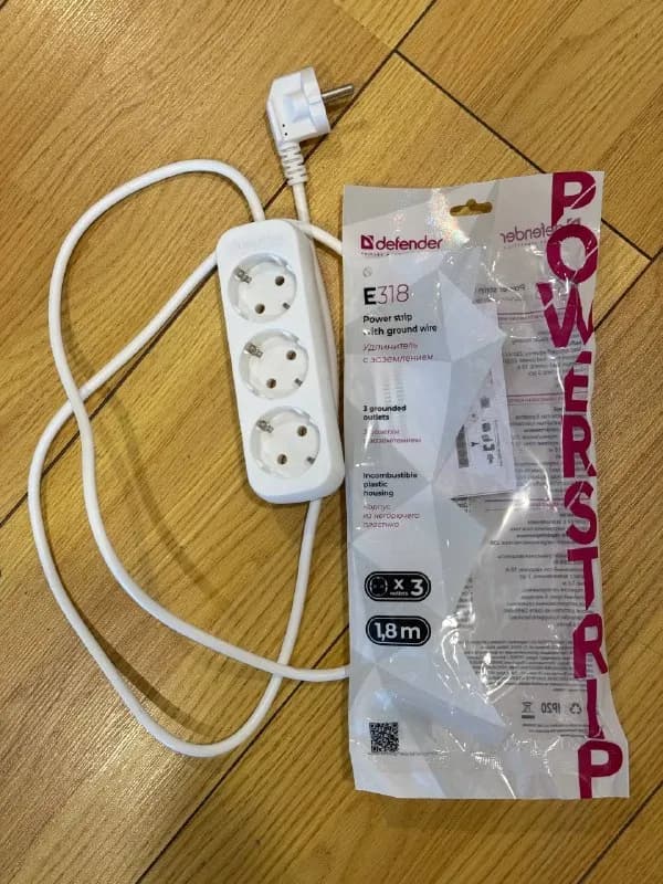Defender E318, 3 розетки, 1,8 м — Батуми — 15 ₾