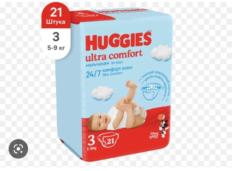 21шт (без упаковки) Huggies ultra comfort #3 — 10л (или за киндер отдам) — Тбилиси