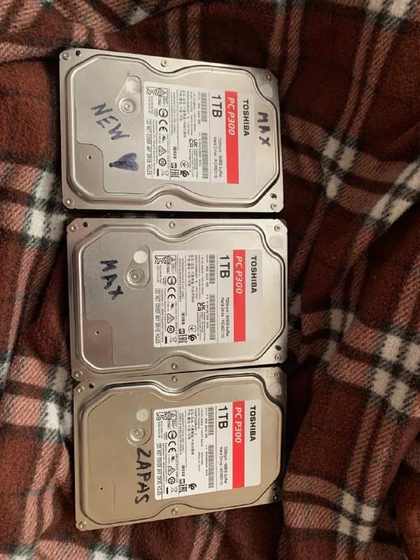 3 жестких диска по 1TB Toshiba P300 — Тбилиси — 250 ₾